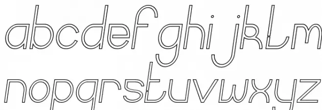 Curvada Outline Italic 字体 小写