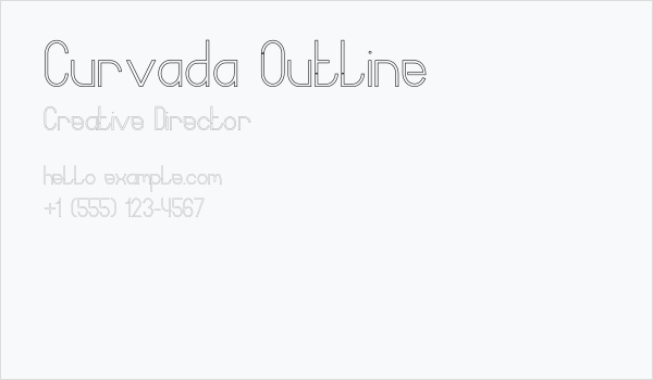 Curvada Outline Business Card