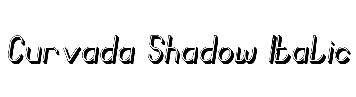 Curvada Shadow Italic  les polices de caractères gratuit tlcharger