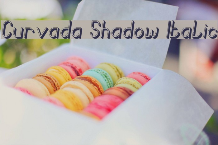 Curvada Shadow Italic Font examples