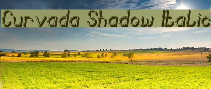 Curvada Shadow Italic Font examples