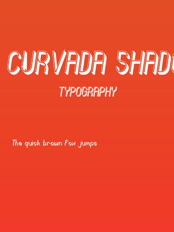 Curvada Shadow Italic Poster