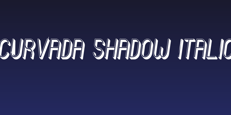 Curvada Shadow Italic Social Header