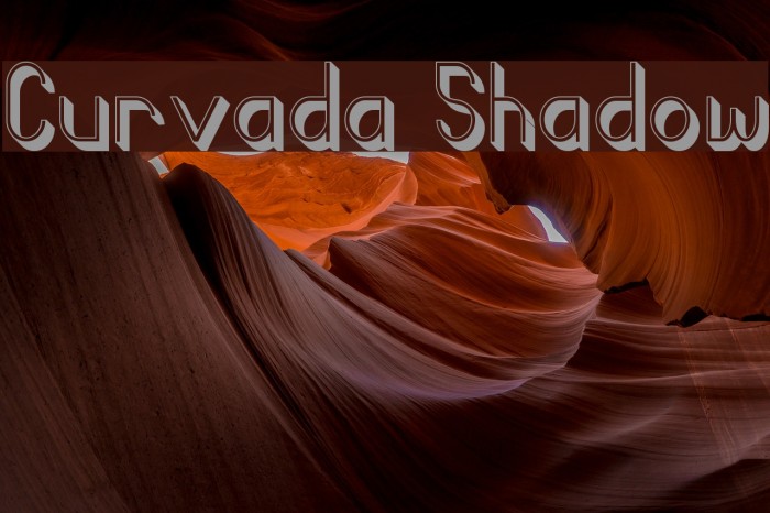 Curvada Shadow Font examples
