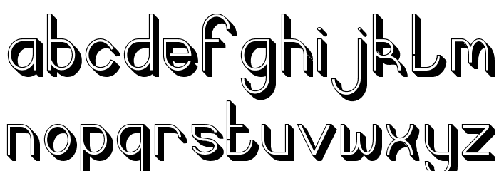 Curvada Shadow Font LOWERCASE