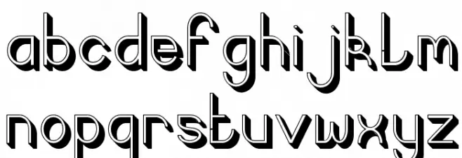 Curvada Shadow Font LOWERCASE