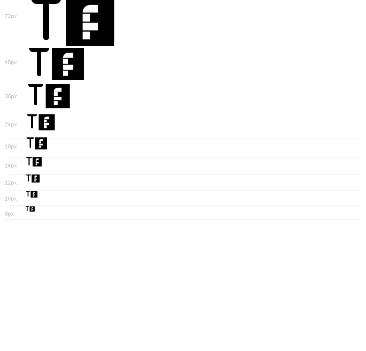 Curved Capitals Regular Waterfall