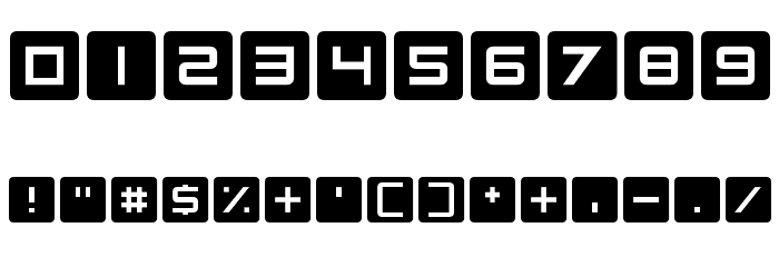 Curved Square Font OTHER CHARS