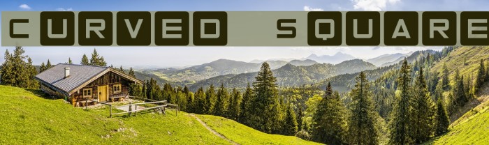 Curved Square Font examples