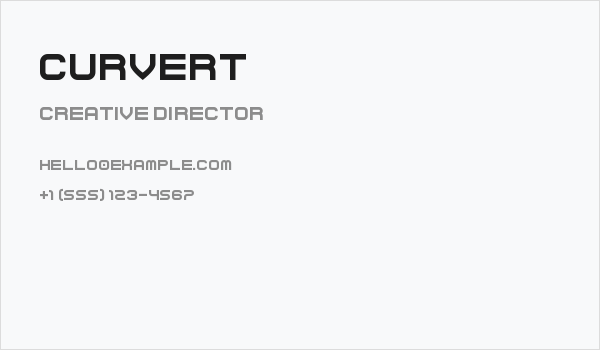 Curvert Business Card