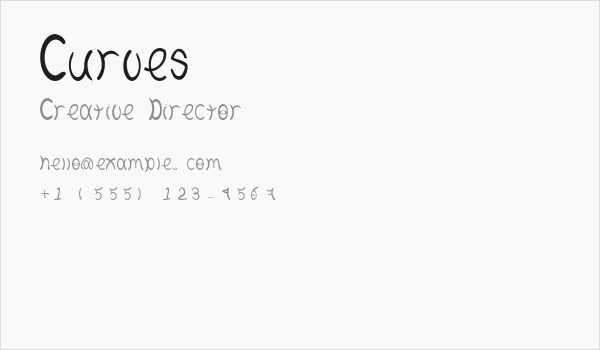 Curves Business Card