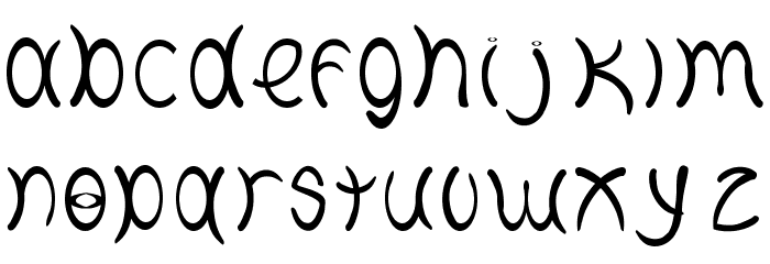 Curves Font LOWERCASE