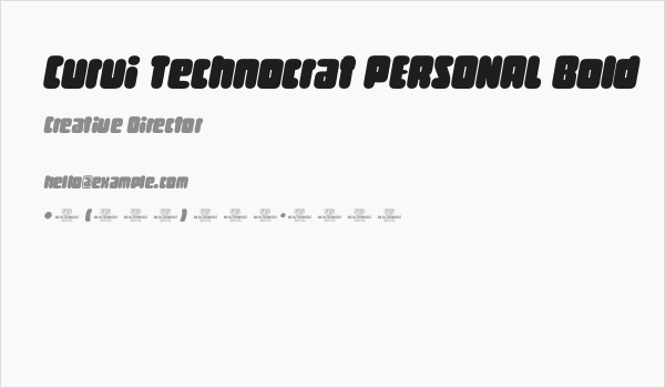 Curvi Technocrat PERSONAL Bold Business Card
