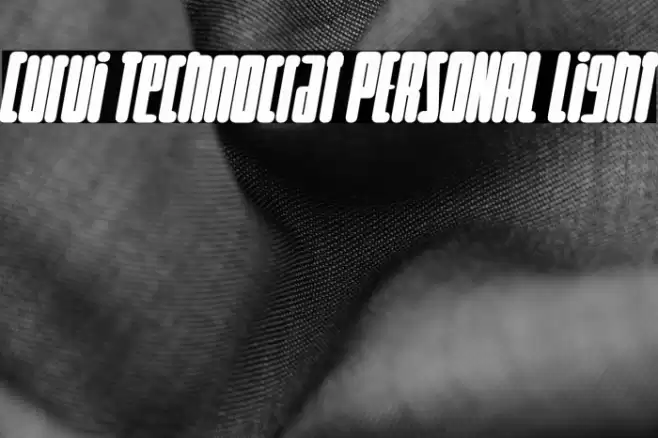 Curvi Technocrat PERSONAL Light Font examples