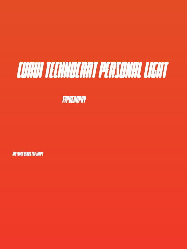 Curvi Technocrat PERSONAL Light Poster