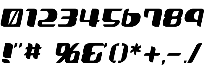 Curvic Oblique Font OTHER CHARS