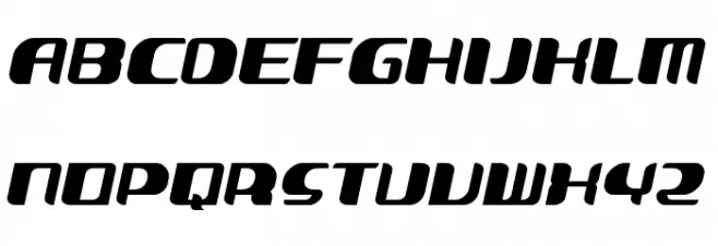 Curvic Oblique Font Litere mari