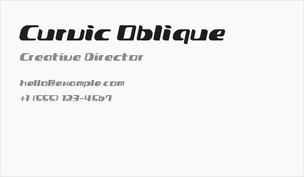 Curvic Oblique Business Card