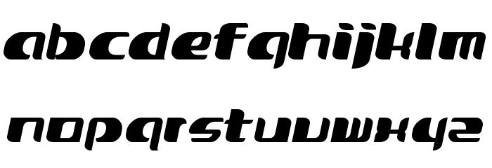 Curvic Oblique Font LOWERCASE