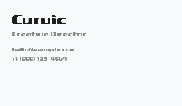 Curvic Business Card