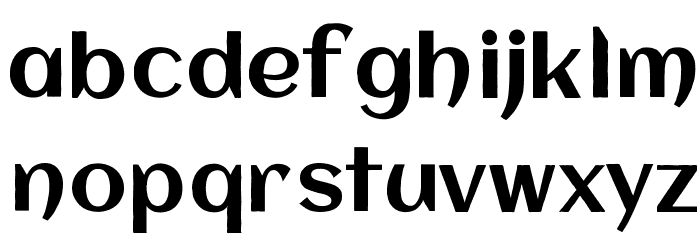 Curvy On THE A Font LOWERCASE