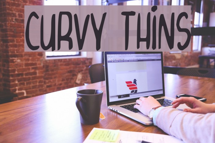 Curvy Thins Font examples