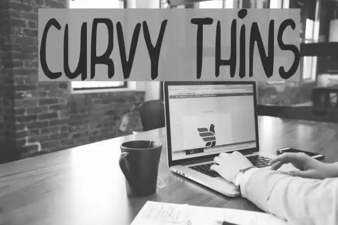 Curvy Thins Font examples