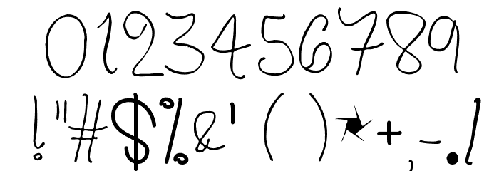 Curvy Font OTHER CHARS