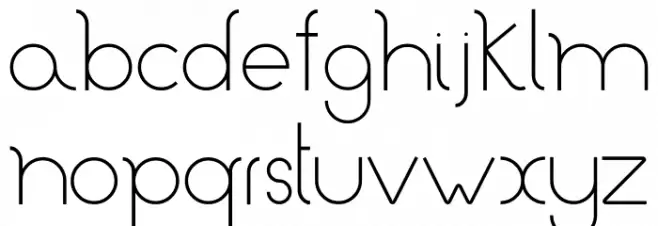 Curvy फ़ॉन्ट लोअरकेस