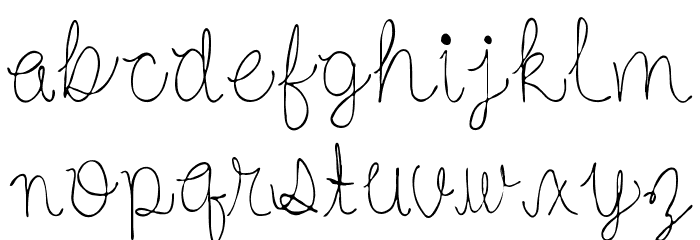 Curvy Font LOWERCASE