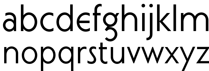 Curwen Sans Font LOWERCASE