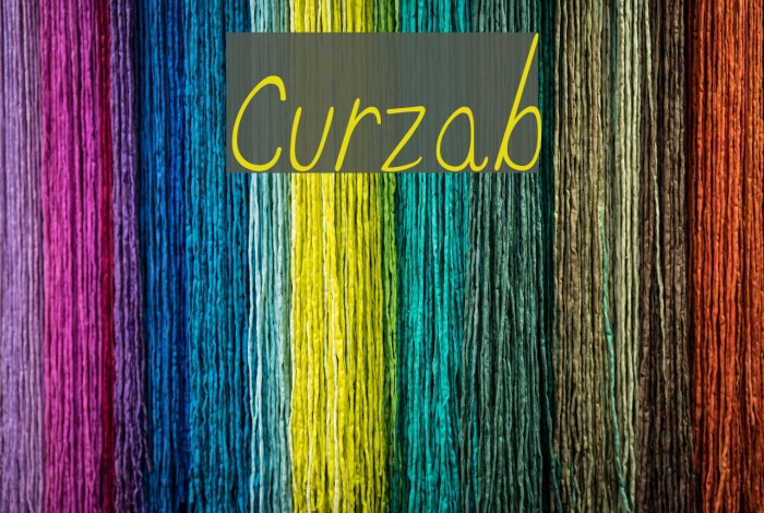 Curzab Font examples