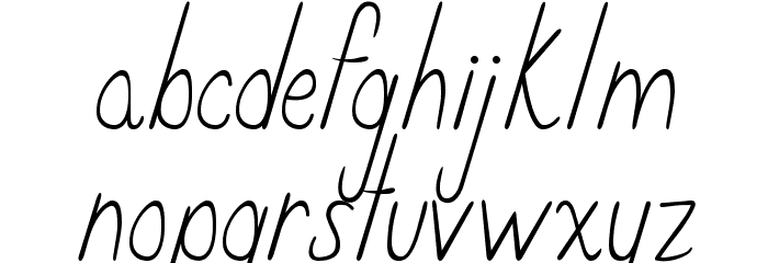 Curzab Font LOWERCASE