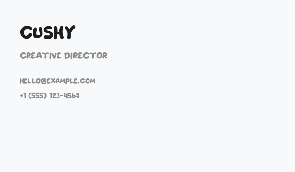 Cushy Business Card