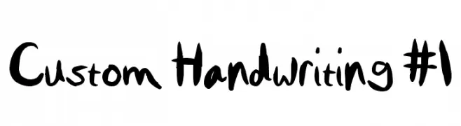 Custom Handwriting #1  フリーフォントのダウンロード