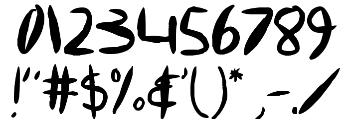 Custom Handwriting #1 Font OTHER CHARS