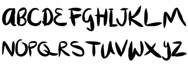 Custom Handwriting #1 फ़ॉन्ट अपरकेस