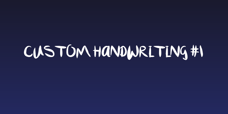 Custom Handwriting #1 Social Header