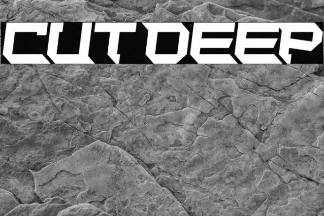 Cut Deep Font examples