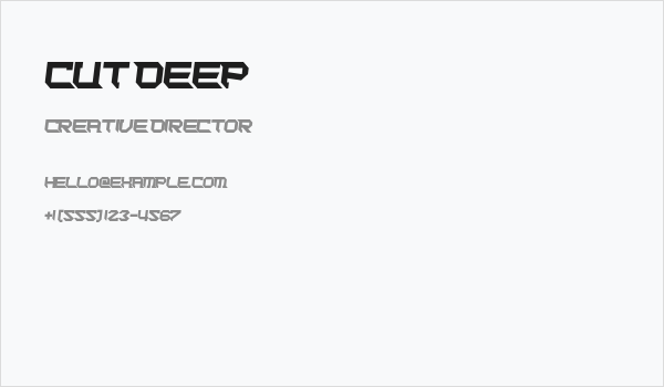 Cut Deep Business Card