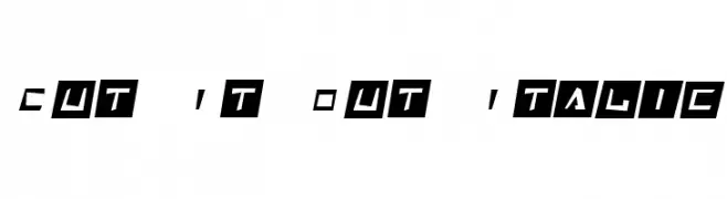 Cut It Out Italic  les polices de caractères gratuit tlcharger