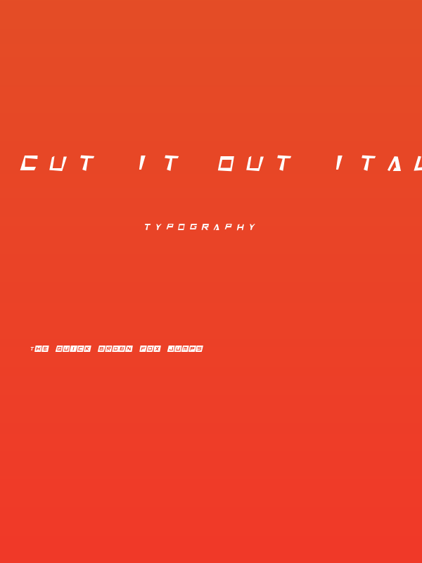Cut It Out Italic Poster