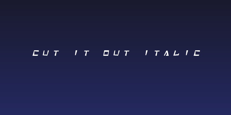 Cut It Out Italic Social Header