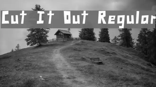 Cut It Out Regular Font examples