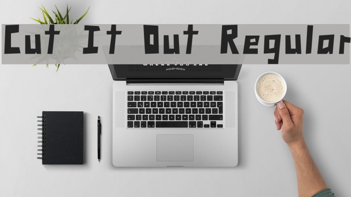Cut It Out Regular Font examples