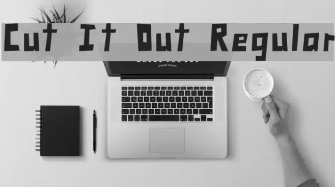 Cut It Out Regular Font examples