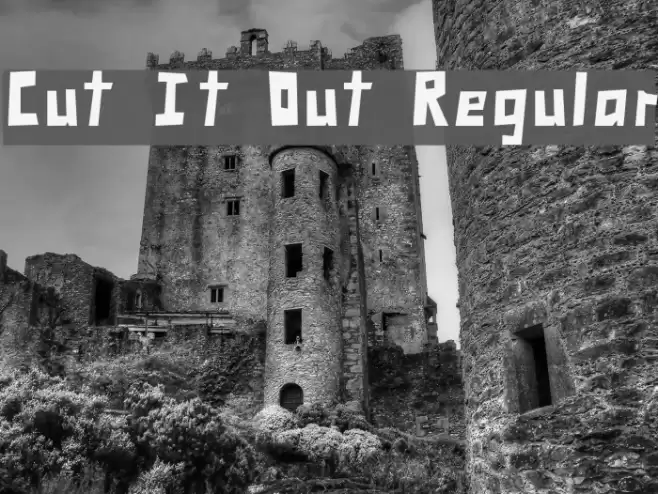 Cut It Out Regular Font examples