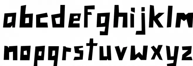 Cut It Out Regular Schriftart Kleinbuchstaben