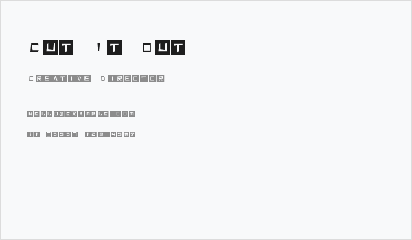 Cut It Out Business Card