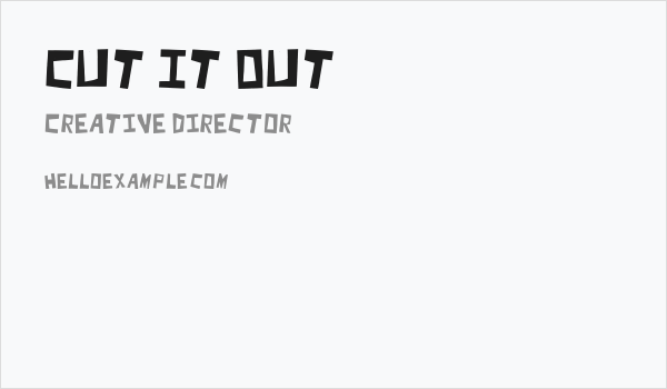 Cut It Out Business Card